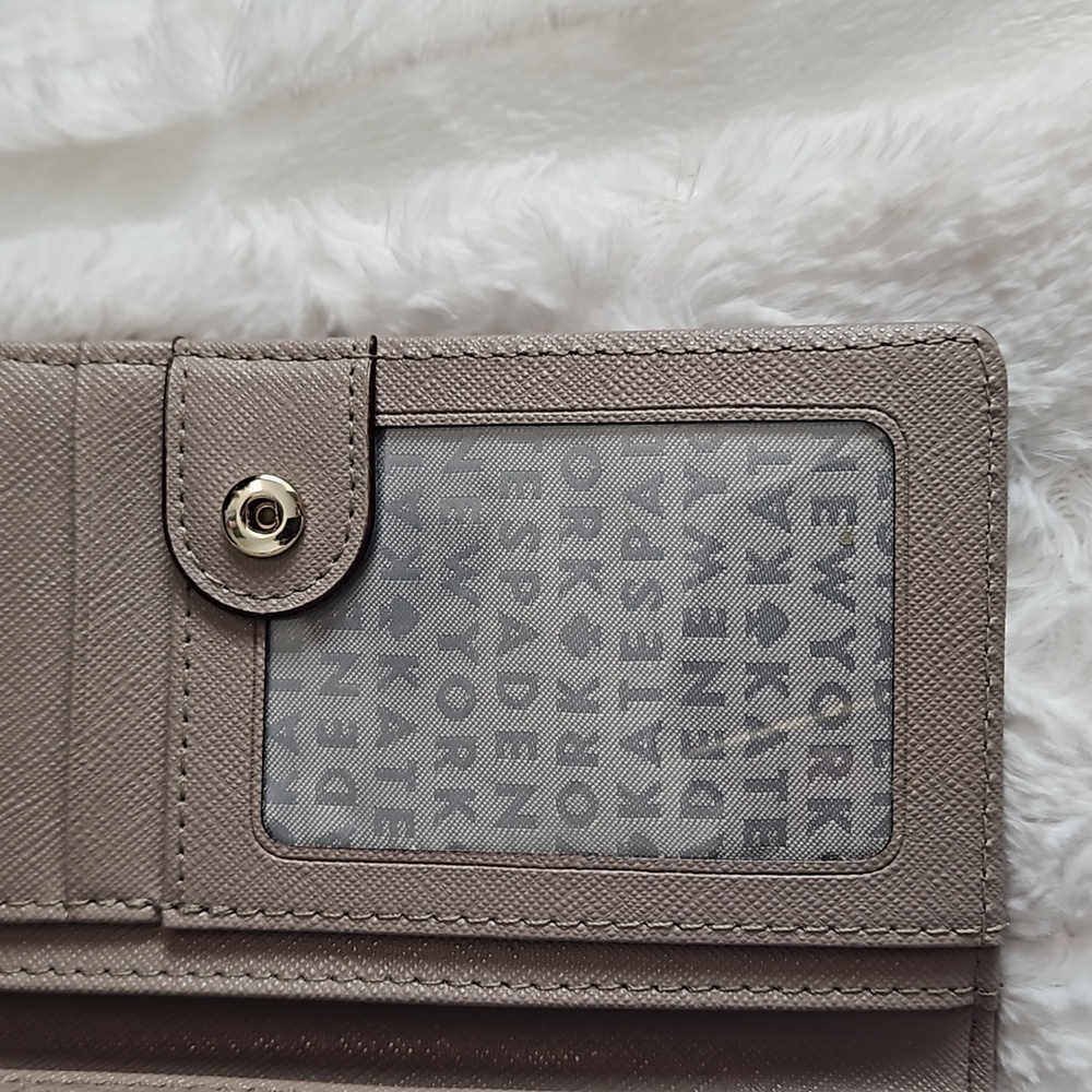 Kate Spade Grey/Taupe Leather Wallet - Picture 7 of 8